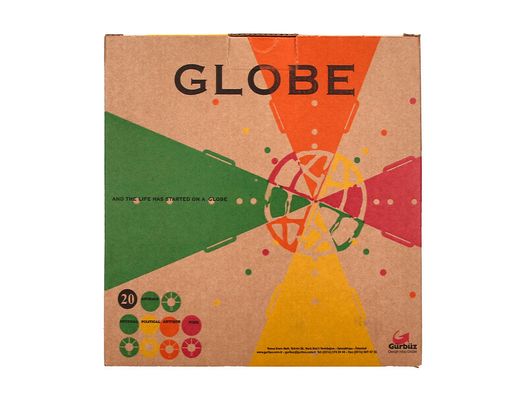 Globo terraqueo liderpapel con luz fisico y politico diametro 20 cm color rosa