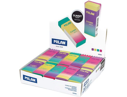 Goma de borrar milan nata 320 sunset colores surtidos