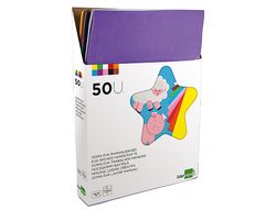 Goma Eva Liderpapel Expositor de 50 Planchasx10 Colores Surtidos 50X70 cm 1,5 mm Espesor