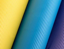 Goma eva ondulada liderpapel 50x70cm 2,2mm de espesor azul claro