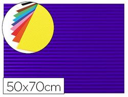Goma eva ondulada liderpapel 50x70cm 2,2mm de espesor azul oscuro