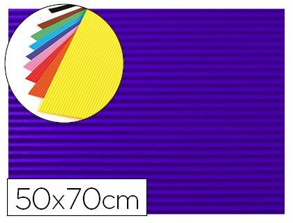 Goma eva ondulada liderpapel 50x70cm 2,2mm de espesor azul oscuro