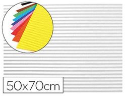 Goma eva ondulada liderpapel 50x70cm 2,2mm de espesor blanco