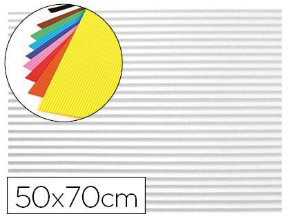 Goma eva ondulada liderpapel 50x70cm 2,2mm de espesor blanco