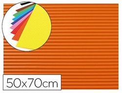 Goma eva ondulada liderpapel 50x70cm 2,2mm de espesor naranja