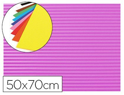 Goma eva ondulada liderpapel 50x70cm 2,2mm de espesor rosa