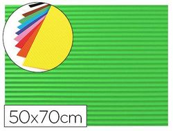 Goma eva ondulada liderpapel 50x70cm 2,2mm de espesor verde