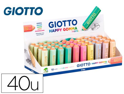 Goma giotto happy gomma pastel forma de lapiz