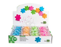 Goma liderpapel mecano con forma de rueda colores surtidos