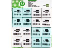 Goma liderpapel para lapiz con forma cuadrada