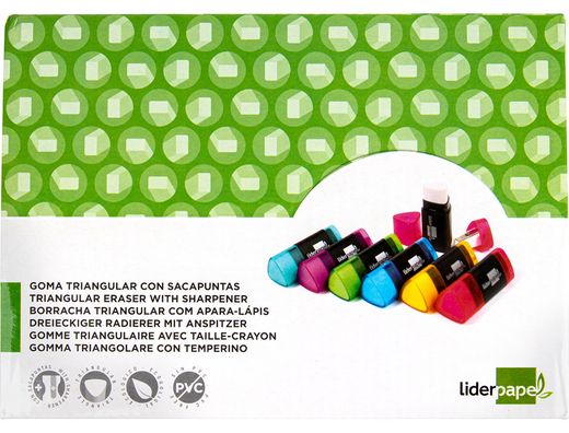 Goma Liderpapel Triangular con Sacapuntas
