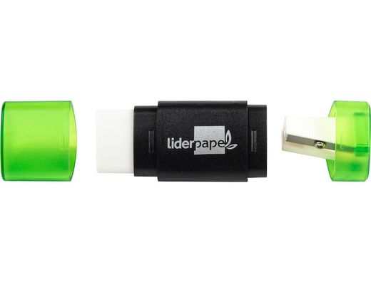 Goma Liderpapel Triangular con Sacapuntas