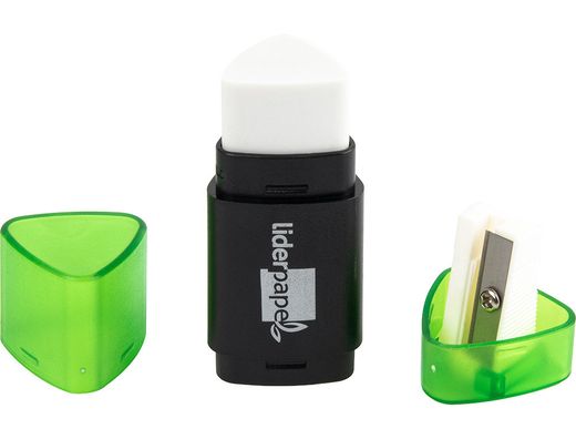 Goma Liderpapel Triangular con Sacapuntas