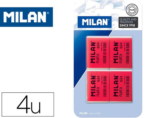 Goma milan nata 624 blister de 4 unidades