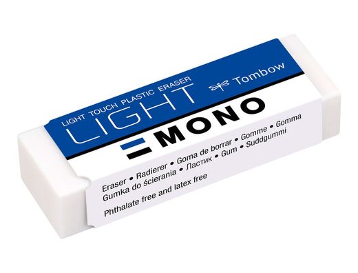Goma tombow mono light polimera caucho pvc especial para borrado delicado