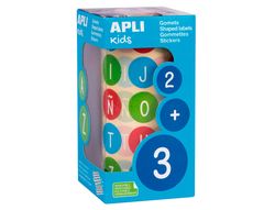 Gomets Apli Autoadhesivo Redondo Abecedario 20 mm Diametro Multicolor