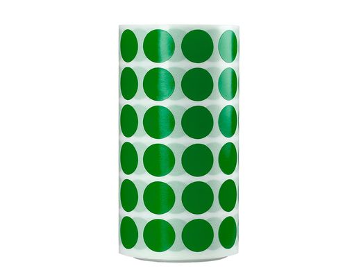 Gomets liderpapel autoadhesivo circulos 15 mm verde rollo de 2500 unidades en caja de carton