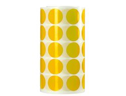 Gomets liderpapel autoadhesivo circulos 20 mm amarillo rollo de 2000 unidades en caja de carton