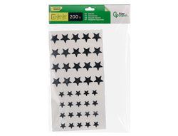 Gomets liderpapel autoadhesivo estrellas plateadas surtidas bolsa de 5 hojas con 200 unidades