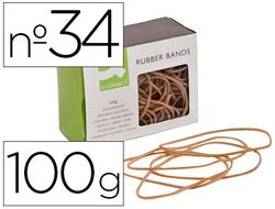 Gomillas elasticas q-connect 100 gr 100x3 mm numero 34