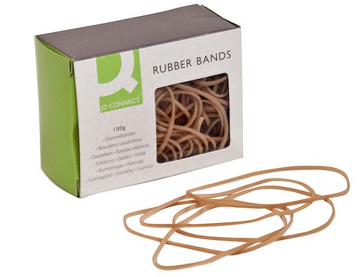 Gomillas elasticas q-connect 100 gr 60x3 mm numero 31