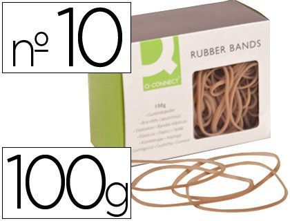 Gomillas Elasticas Q-Connect 100 Gr Numero 10 100 X 2 Mm