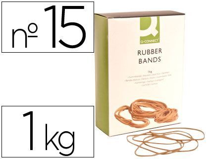 Gomillas Elasticas Q-Connect 1000 Gr Numero 15 150 X 2 Mm
