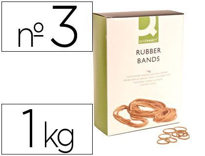 Gomillas Elasticas Q-Connect 1000 Gr Numero 3 30 X 2 Mm