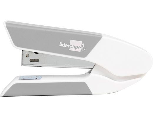 Grapadora liderpapel con regalo de extraegrapas y caja de 1000 grapas 22/6 24/6 capacidad 20h color gris