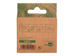 Grapadora liderpapel ecouse mini capacidad 12 hojas 100% plastico reciclado con caja de 1000 grapas 26/6