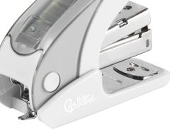Grapadora liderpapel micro con regalo de caja de 1000 grapas 24/6 26/6 capacidad 20 hojas blanco