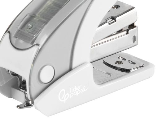Grapadora liderpapel micro con regalo de caja de 1000 grapas 24/6 26/6 capacidad 20 hojas blanco