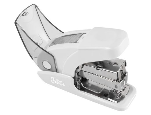 Grapadora liderpapel micro con regalo de caja de 1000 grapas 24/6 26/6 capacidad 20 hojas blanco