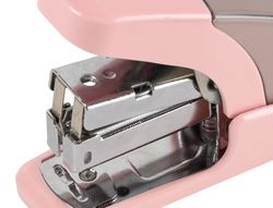 Grapadora liderpapel micro con regalo de caja de 1000 grapas 24/6 26/6 capacidad 20 hojas rosa