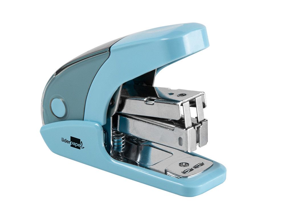Grapadora liderpapel micro con regalo de caja de 1000 grapas 24/6 26/6 capacidad 20 hojas
