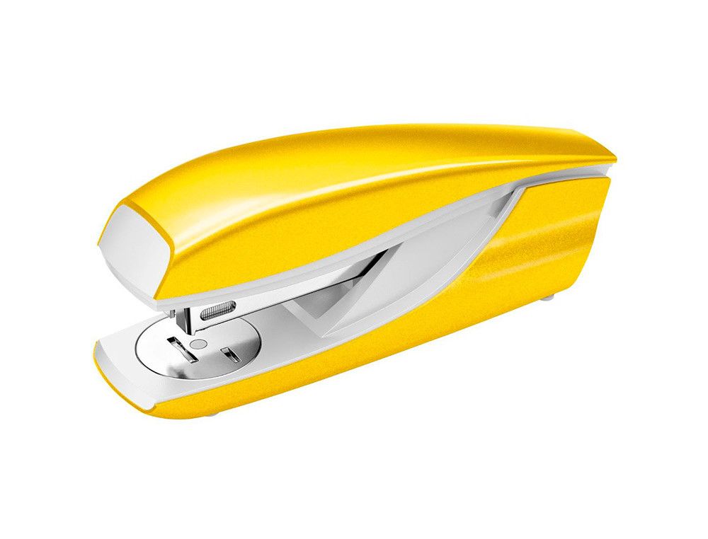 Grapadora petrus 635 wow amarilla metalizada capacidad 30 hojas