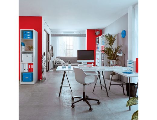 Grapadora petrus electrica e-310 contactless rojo metalizado capacidad 12 hojas usa grapas nº 10