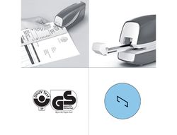 Grapadora petrus electrica e-310 contactless rojo metalizado capacidad 12 hojas usa grapas nº 10