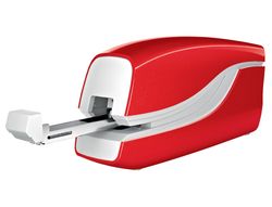 Grapadora petrus electrica e-310 contactless rojo metalizado capacidad 12 hojas usa grapas nº 10