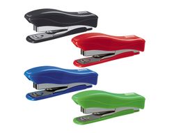 Grapadora petrus liliput 200 recycle capacidad 12 hojas + caja grapas 23/6 colores surtidos