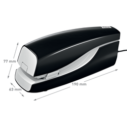 Grapadora Petrus mod. E-120 - grapado plano (Adaptador incluido), negro