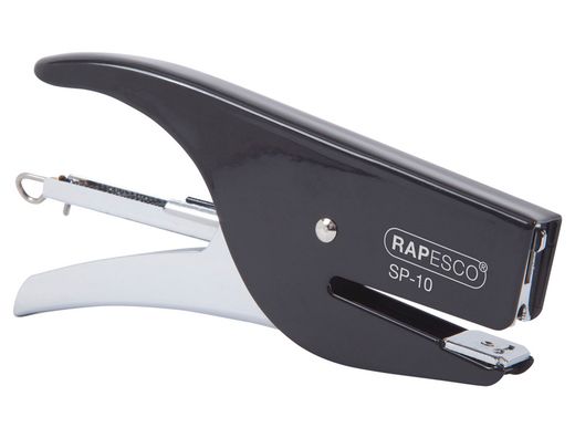 Grapadora rapesco tenaza sp-64 capacidad 12 hojas usa grapas 64/4-6 color negro