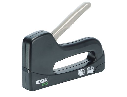 Grapadora rapid clavadora eco color negro utiliza grapas nş 13 y nş 53