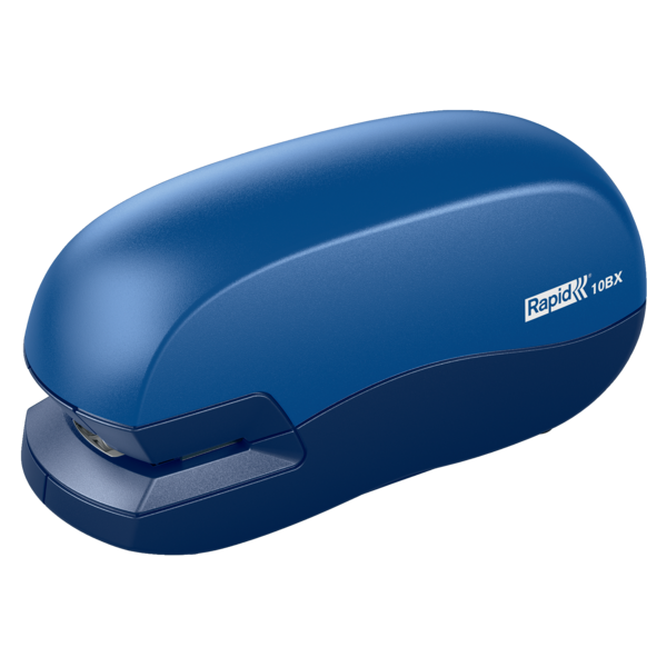 Grapadora rapid contactless 10bx plastico capacidad de grapado 10 hojas usa grapas 24/6 y 26/6 color azul