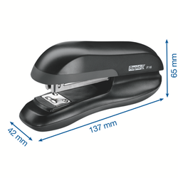 Grapadora rapid f16 plastico abs color negro capacidad 30 hojas usa grapas 24/6 y 26/6