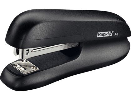 Grapadora rapid f6 plastico abs color negro capacidad 20 hojas usa grapas 24/6 y 26/6