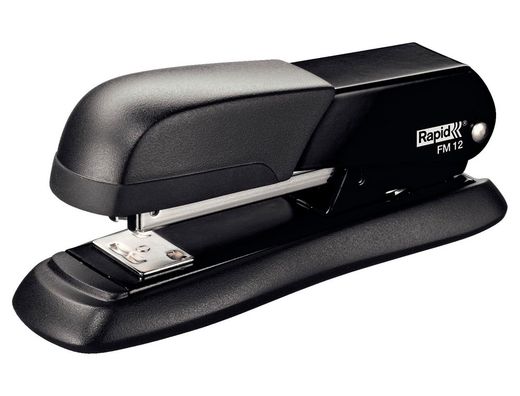 Grapadora rapid fm12 metalica color negro capacidad 25 hojas usa grapas 24/6 y 26/6