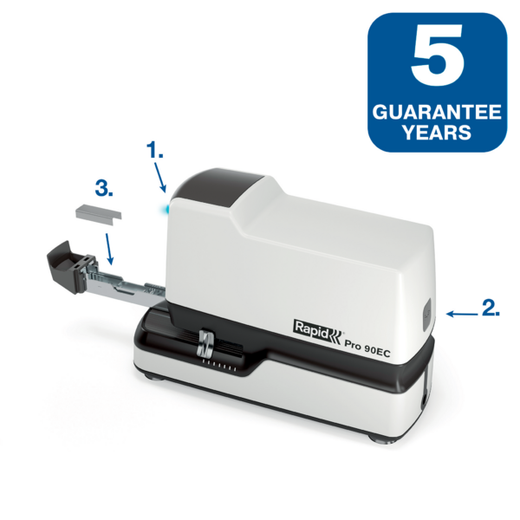 Grapadora Rapid mod. 90EC, (grapa 66 y grapa 44), blanco