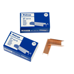 Grapas Petrus mod. 27 (23/13) (envase 1000) - para grapadora 1600 cobreada