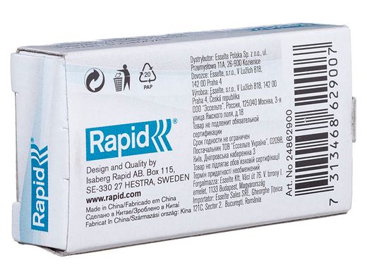 Grapas rapid 10/4 mm galvanizada caja de 1000 unidades